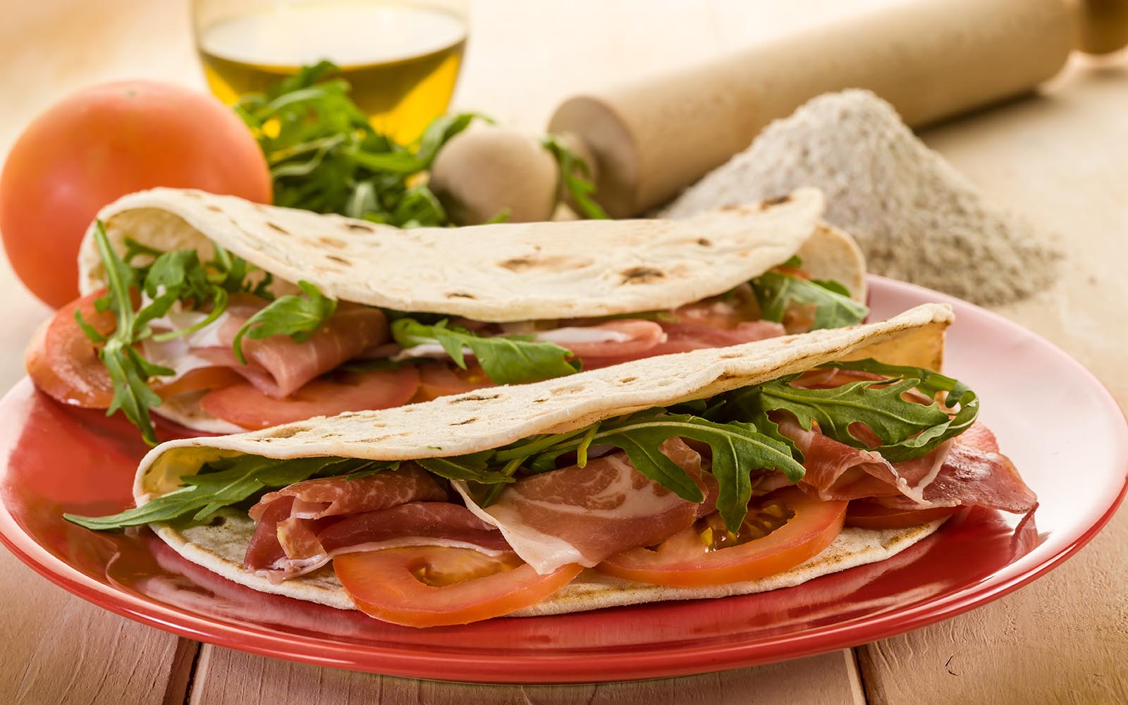 piadina nel piatto